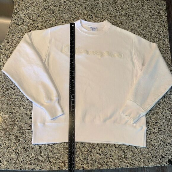 Vintage Champion Reverse Weave Sweatshirt Mens M 80s-90s Distressed Spellout - Picture 3 of 7